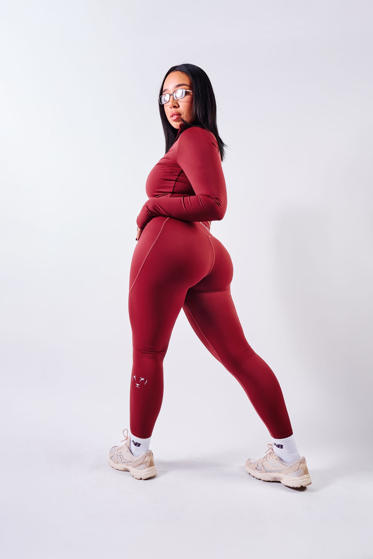 Lioness II's Bossy Red Wine Leggings