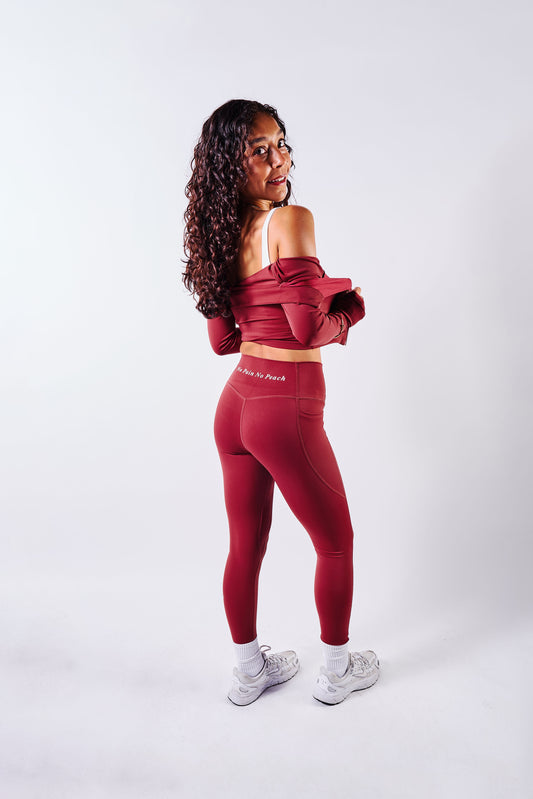 Lioness II's Bossy Red Wine Leggings